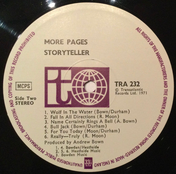 Storyteller (5) : More Pages (LP, Album)