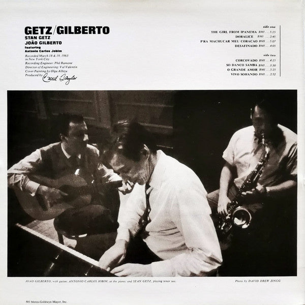 Stan Getz / João Gilberto Featuring Antonio Carlos Jobim : Getz / Gilberto (LP, Album, RE, Gat)