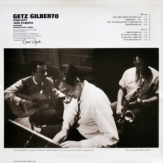 Stan Getz / João Gilberto Featuring Antonio Carlos Jobim : Getz / Gilberto (LP, Album, RE, Gat)