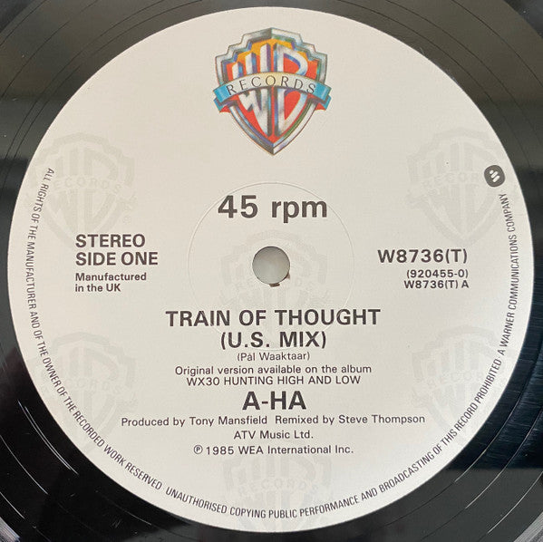 a-ha : Train Of Thought (12", Single, PRS)