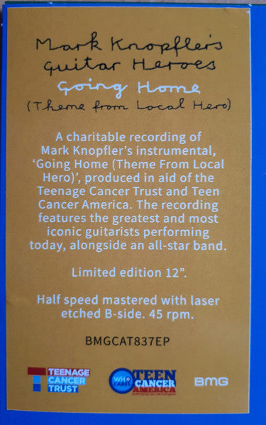 Mark Knopfler's Guitar Heroes : Going Home (Theme From Local Hero) (12", S/Sided, Single, Etch, Ltd)