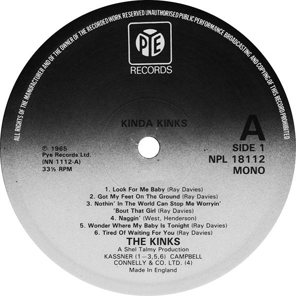 The Kinks : Kinda Kinks (LP, Album, Mono, RE)