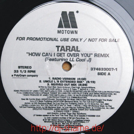 Taral Featuring LL Cool J : How Can I Get Over You (Remix) (12", Promo)