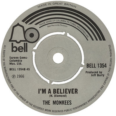 The Monkees : Monkee's Theme / I'm A Believer (7", Single)