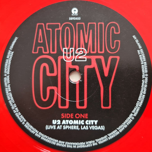 U2 : Atomic City (10", RSD, Single, Ltd, Red)