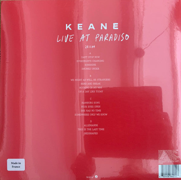 Keane : Live At Paradiso 29.11.04 (LP, Red + LP, Whi + RSD, Ltd)