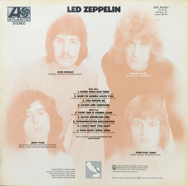 Led Zeppelin : Led Zeppelin (LP, Album, RE)