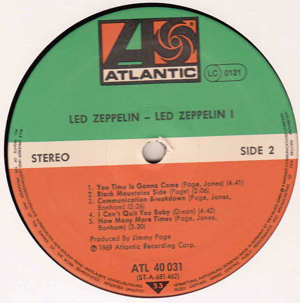 Led Zeppelin : Led Zeppelin (LP, Album, RE)