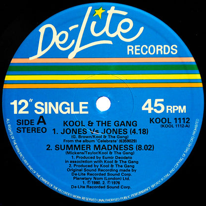 Kool & The Gang : Jones Vs Jones / Summer Madness (12")