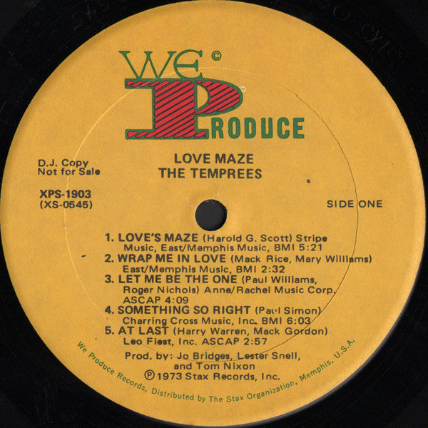 The Temprees : Love Maze (LP, Album, Promo)
