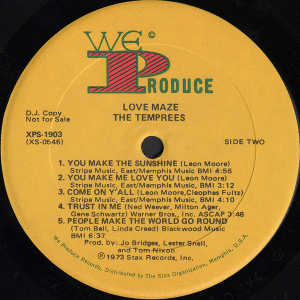 The Temprees : Love Maze (LP, Album, Promo)