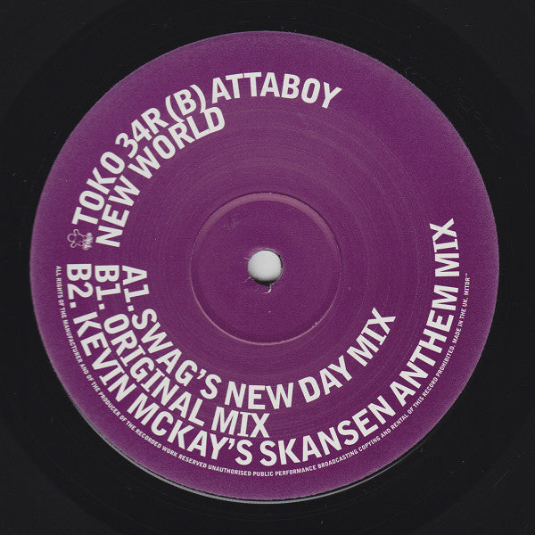 Attaboy : New World (Swag/Original/Kevin McKay Mixes) (12")