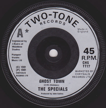 The Specials : Ghost Town (7", Single, Sil)