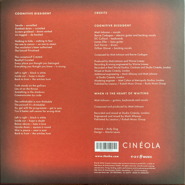 The The : Cognitive Dissident (7", Single, Ltd)