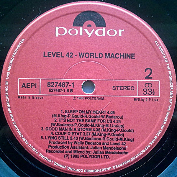 Level 42 : World Machine (LP, Album)