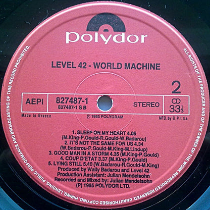 Level 42 : World Machine (LP, Album)