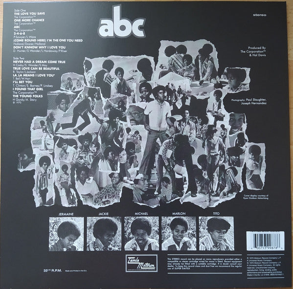 The Jackson 5 : ABC (LP, Album, RE, Blu)