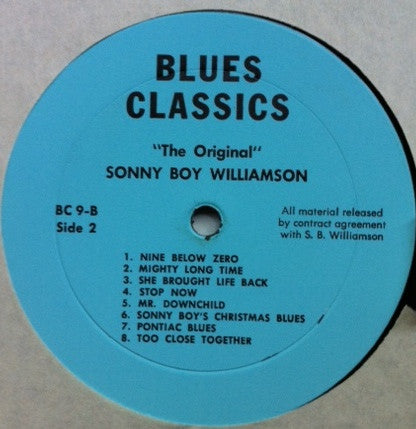 Sonny Boy Williamson (2) : Blues Classics By "The Original" Sonny Boy Williamson (LP, Comp)