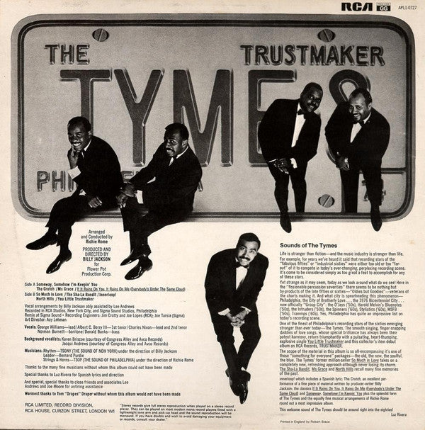 The Tymes : Trustmaker (LP, Album)