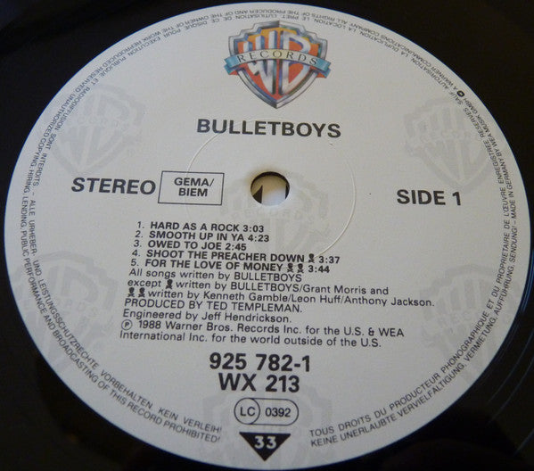 Bulletboys : Bullet Boys (LP, Album)