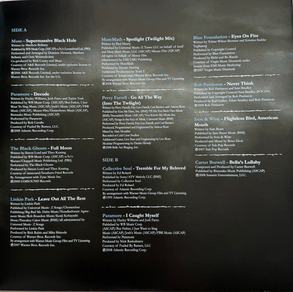 Various : Twilight (Original Motion Picture Soundtrack) (LP, Comp, RE, Mer)