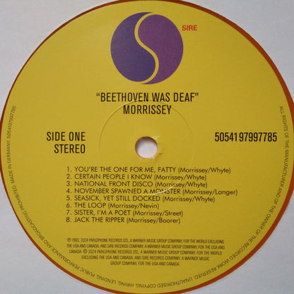 Morrissey : Beethoven Was Deaf Live In Paris (LP, Album, RE, RM, Ora)