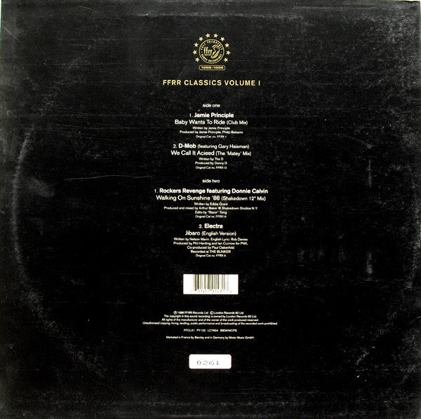 Various : FFRR Classics Volume 1 1988 (12", Num)