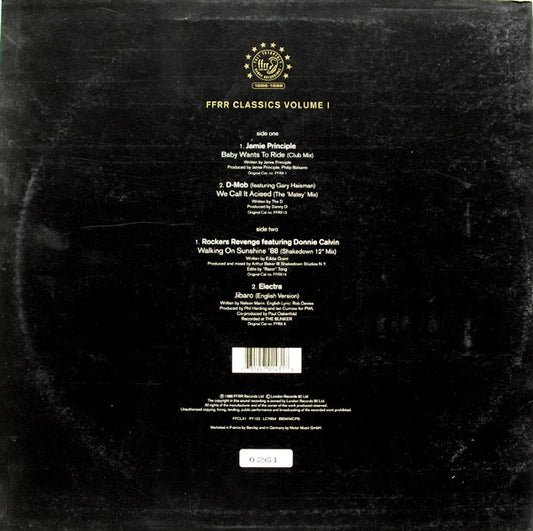 Various : FFRR Classics Volume 1 1988 (12", Num)