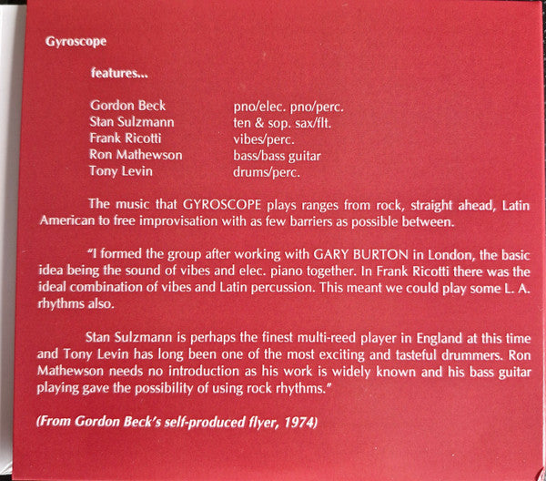 Gyroscope (3) : Progress (3xCD, Ltd)