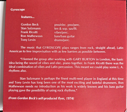 Gyroscope (3) : Progress (3xCD, Ltd)