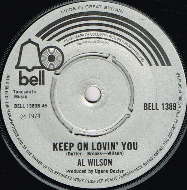 Al Wilson : La La Peace Song (7", Single)