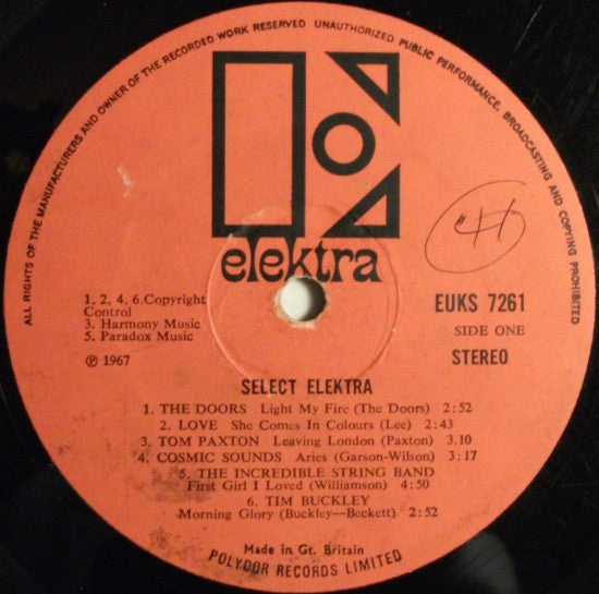 Various : Select Elektra (LP, Comp)