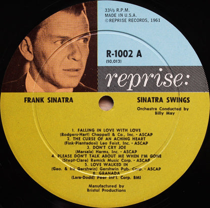 Frank Sinatra : Sinatra Swings (LP, Album, Mono, RE)