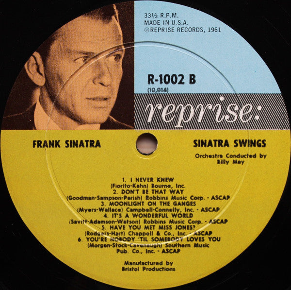 Frank Sinatra : Sinatra Swings (LP, Album, Mono, RE)