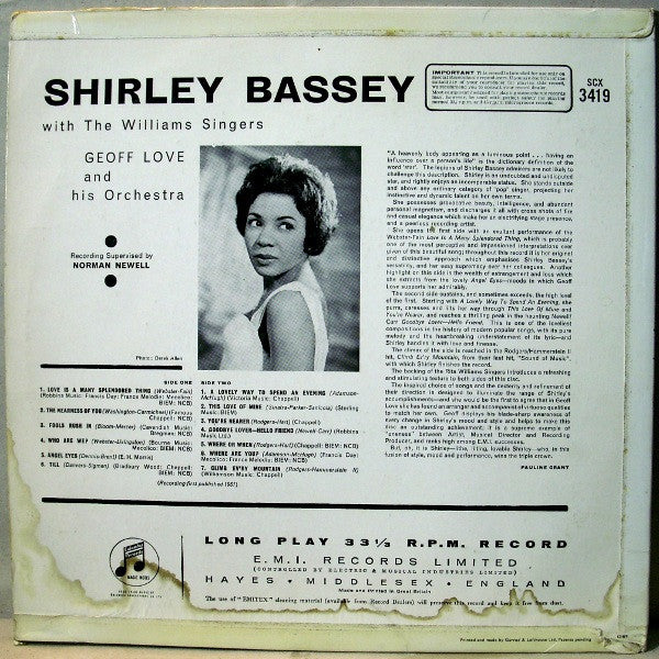 Shirley Bassey : Shirley Bassey (LP)