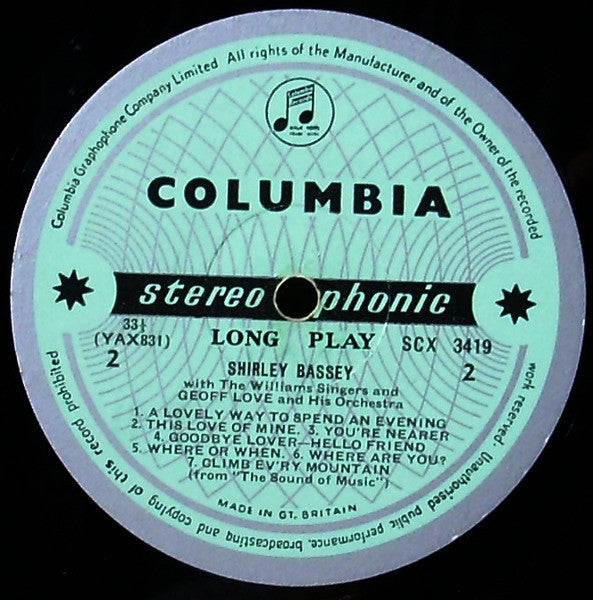 Shirley Bassey : Shirley Bassey (LP)