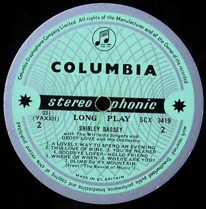 Shirley Bassey : Shirley Bassey (LP)