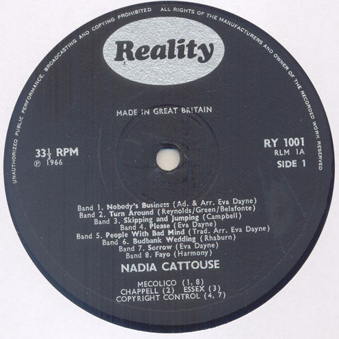 Nadia Cattouse : Nadia Cattouse (LP, Album)