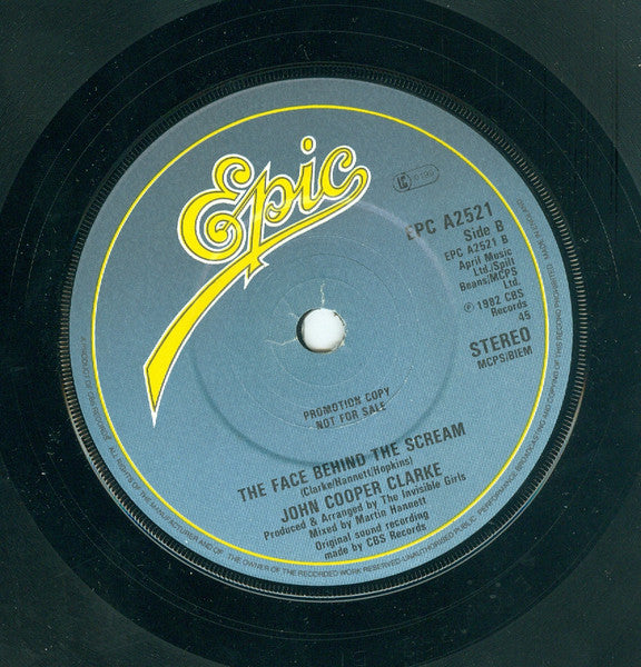 John Cooper Clarke : Night People (7", Single, Promo)