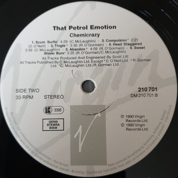 That Petrol Emotion : Chemicrazy (LP, Album)