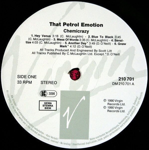 That Petrol Emotion : Chemicrazy (LP, Album)
