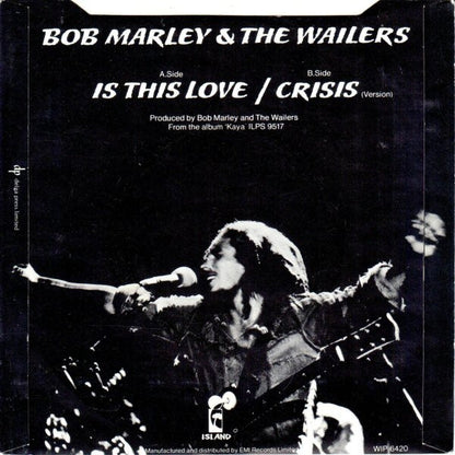 Bob Marley & The Wailers : Is This Love (7", Single, Kno)