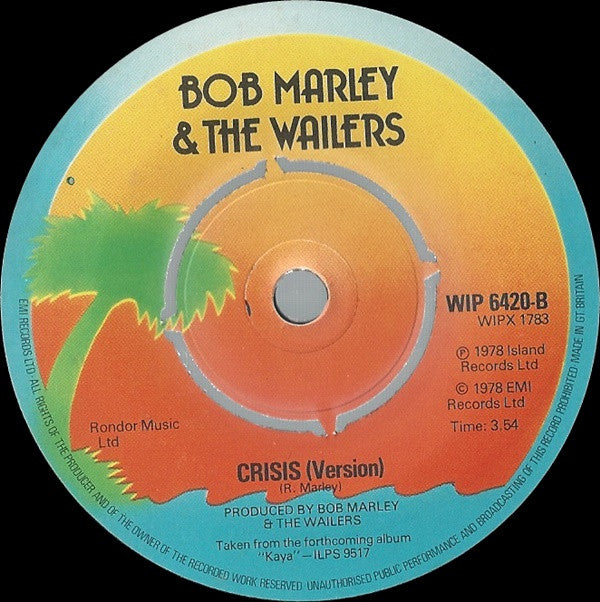 Bob Marley & The Wailers : Is This Love (7", Single, Kno)