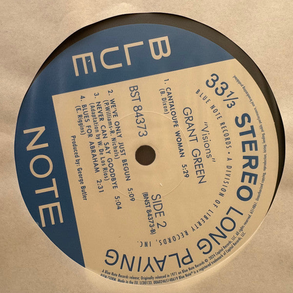 Grant Green : Visions (LP, Album, RE, 180)