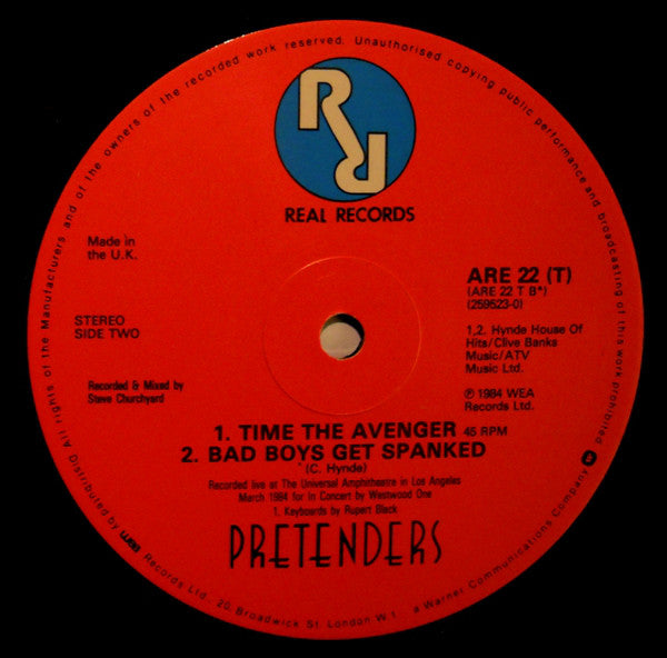 The Pretenders : Thin Line Between Love And Hate (12", Single)