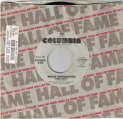 Bruce Springsteen : Hungry Heart / Fade Away (7", Single, RE, Styrene, Car)