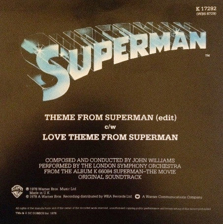 John Williams (4) : Theme From Superman (Main Title) (7", Single, Pic)