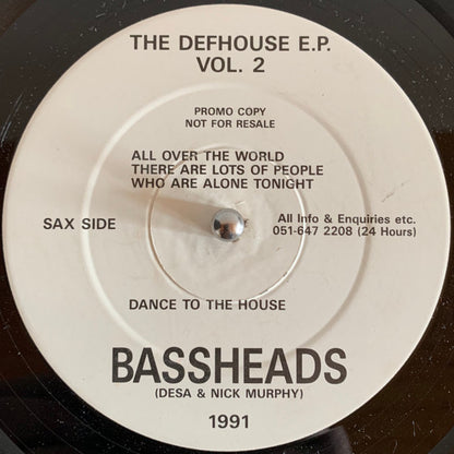Bassheads : The Defhouse E.P Vol. 2 (12", EP, Promo)