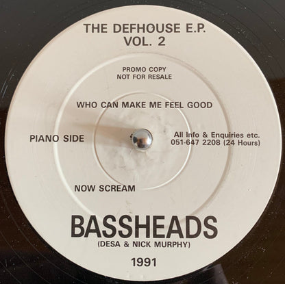 Bassheads : The Defhouse E.P Vol. 2 (12", EP, Promo)