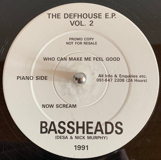Bassheads : The Defhouse E.P Vol. 2 (12", EP, Promo)